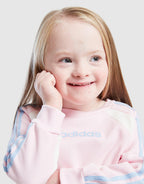 Girls' Colour Block Linear Crew Tracksuit Infant