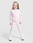 Girls' Colour Block Linear Crew Tracksuit Infant