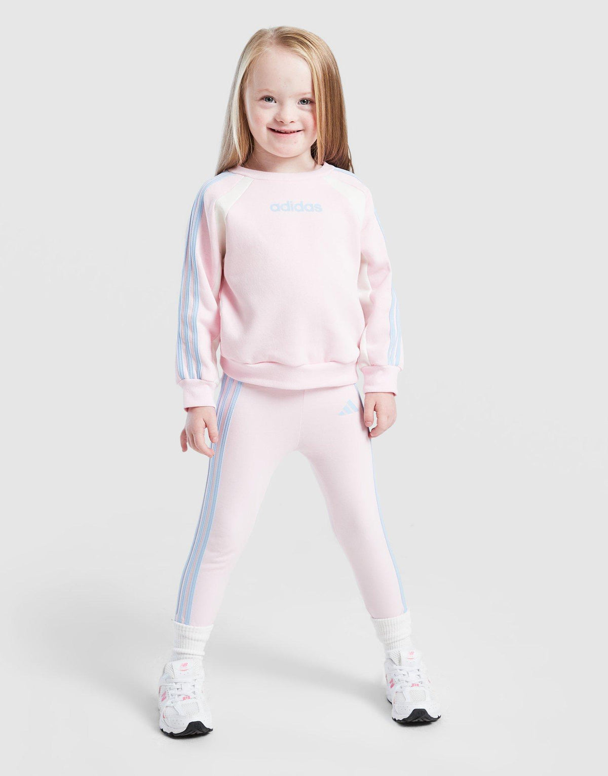 Girls' Colour Block Linear Crew Tracksuit Infant