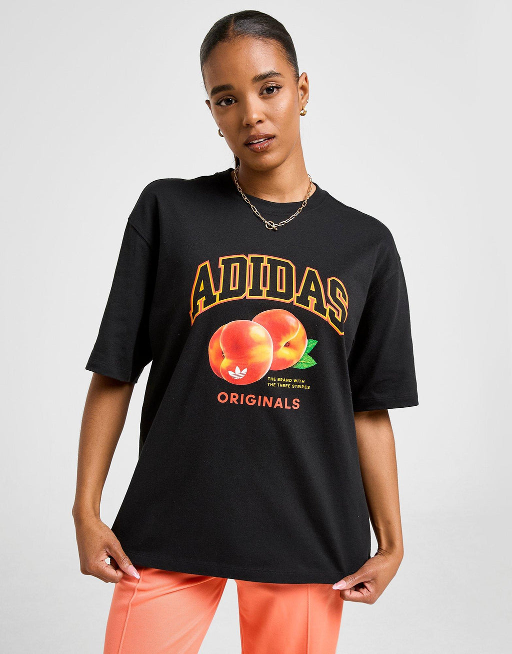 Peach Graphic Boyfriend T-Shirt