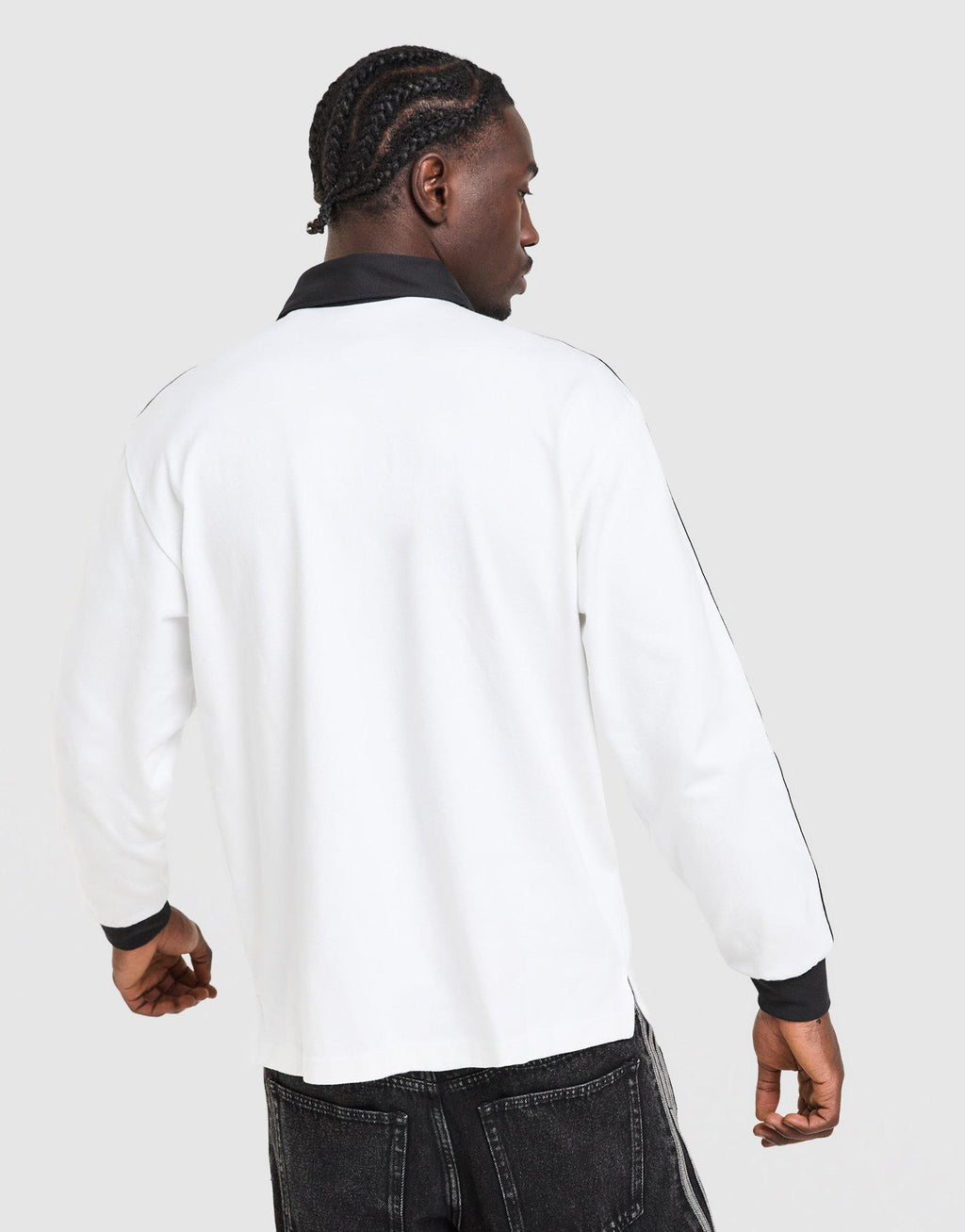 3-Stripes Rugby Long Sleeve Polo Shirt