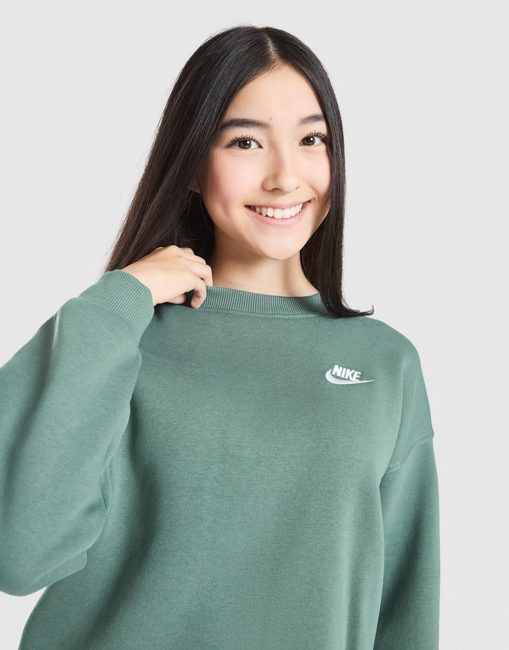 Girls' Club Oversized Crew Sweatshirt Junior
