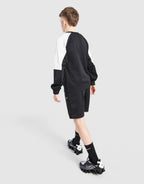 Poly Crew Sweatshirt/Shorts Set Junior