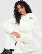 Graphic Swoosh Crop Full Zip Hoodie
