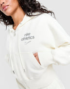 Graphic Swoosh Crop Full Zip Hoodie