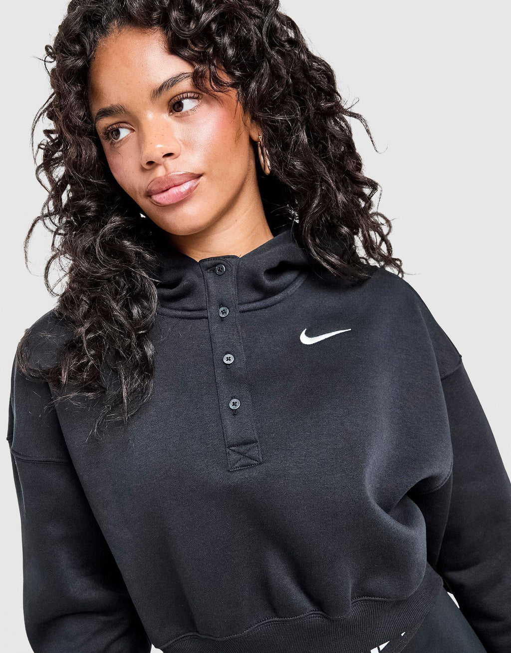 Phoenix Henley Crop Hoodie