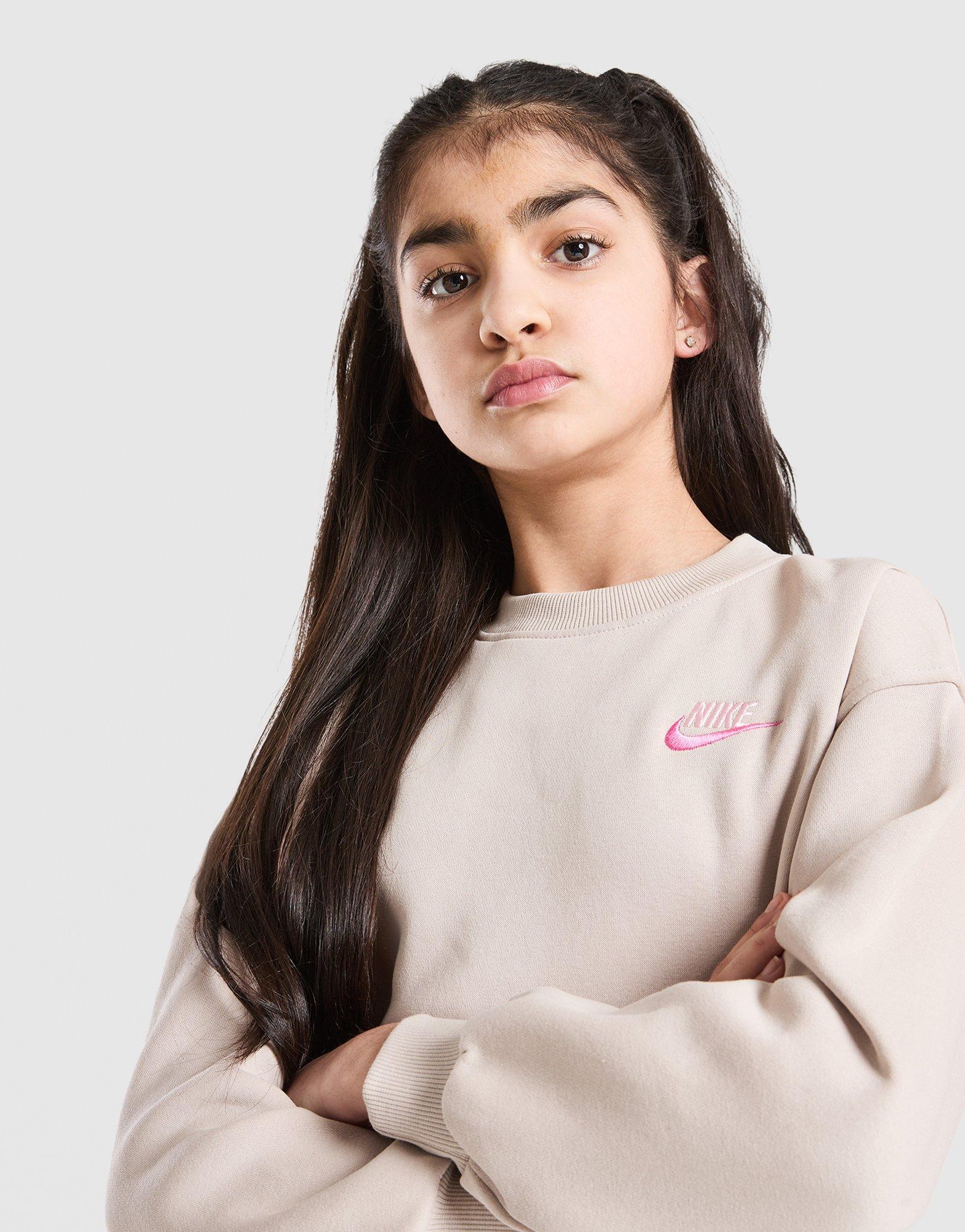 Girls' Dual Tone Oversized Crew Sweatshirt Junior