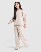 Girls' Dual Tone Wide Leg Joggers Junior