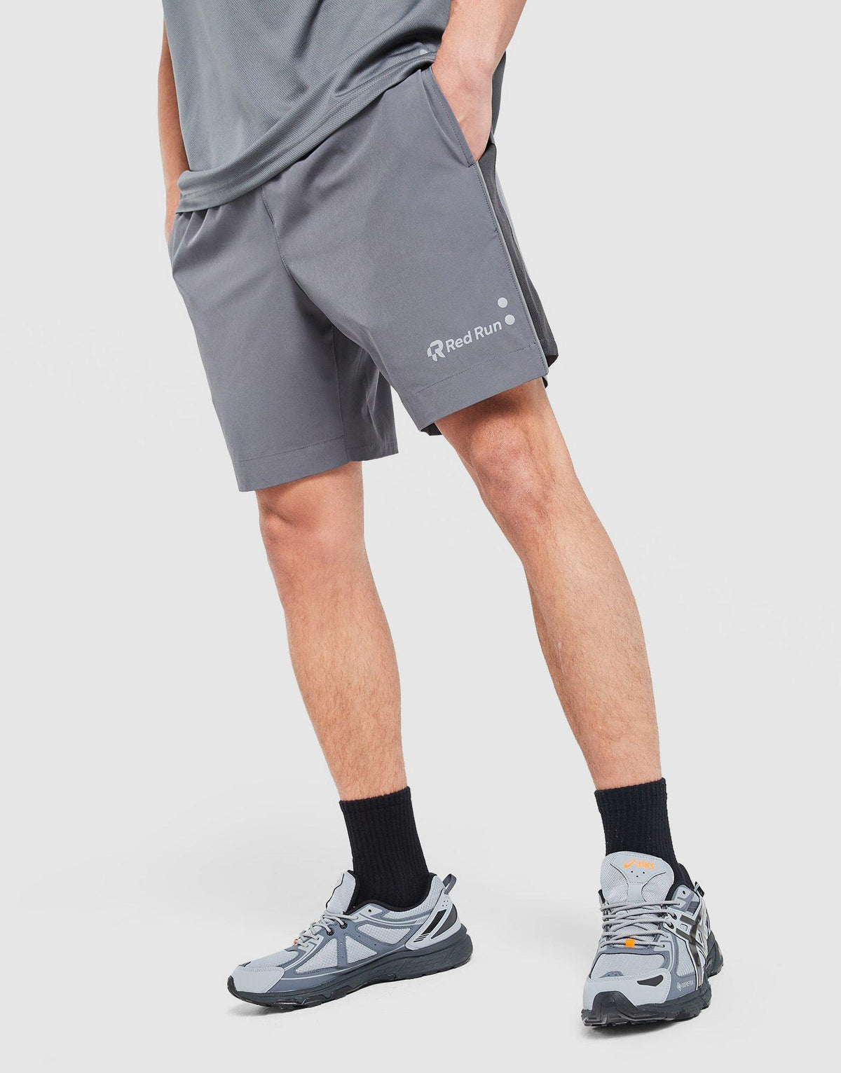 Titanium Charcoal Panelled Sports Shorts