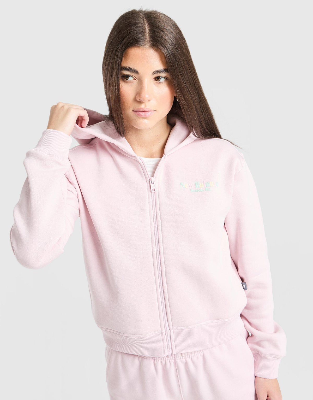 Girls' Tones Cropped Full Zip Hoodie Junior
