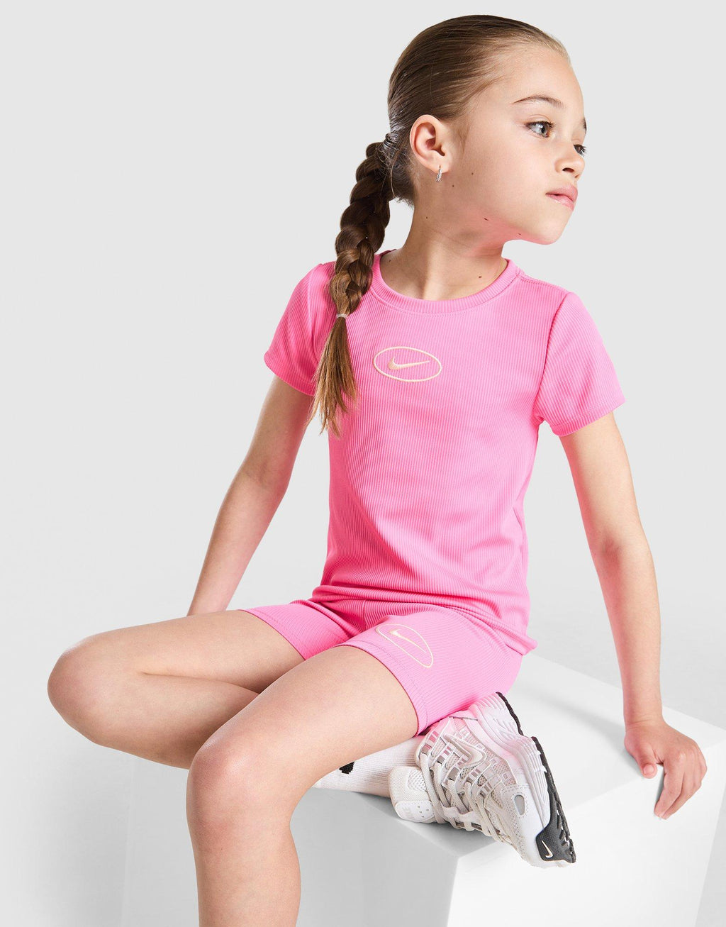 Girls' Ribbed T-Shirt/Shorts Set Children
