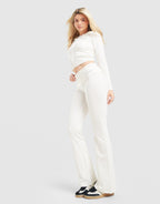 Logo Fold Over Flare Leggings