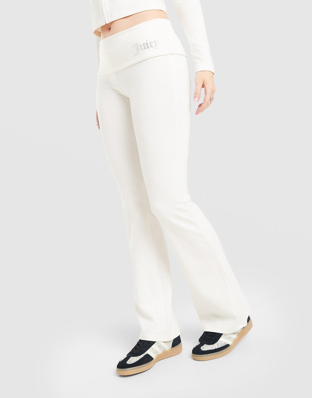 Logo Fold Over Flare Leggings