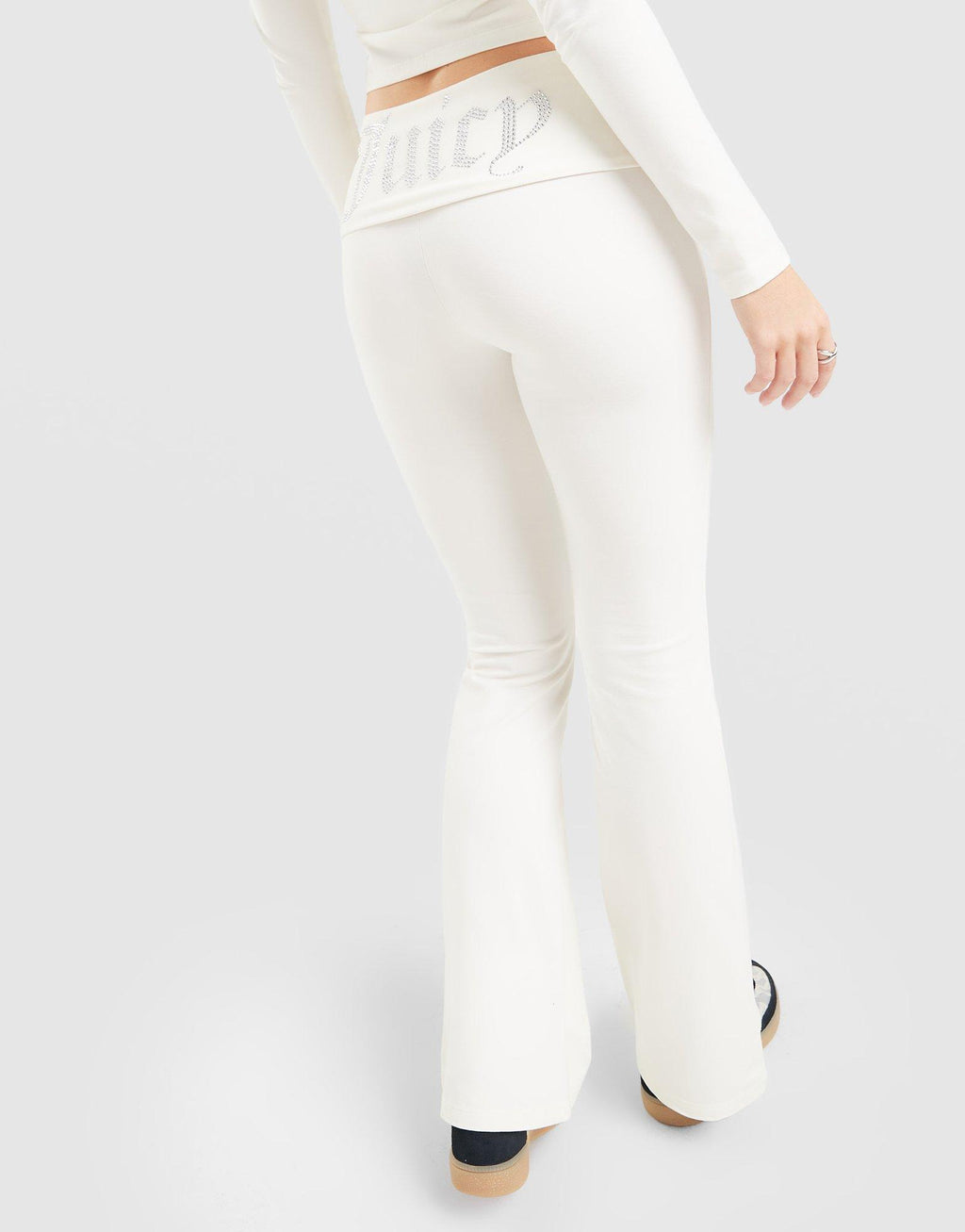 Logo Fold Over Flare Leggings