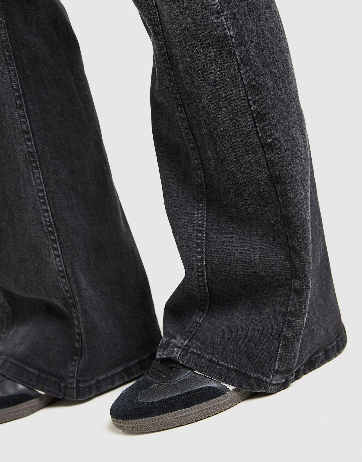 Cross Lace Up Denim Jeans