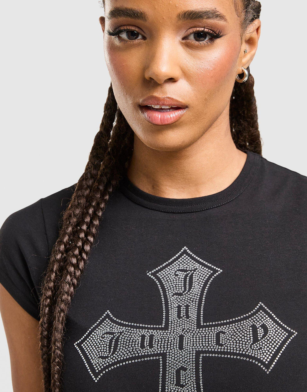 Cross Diamante Baby T-Shirt
