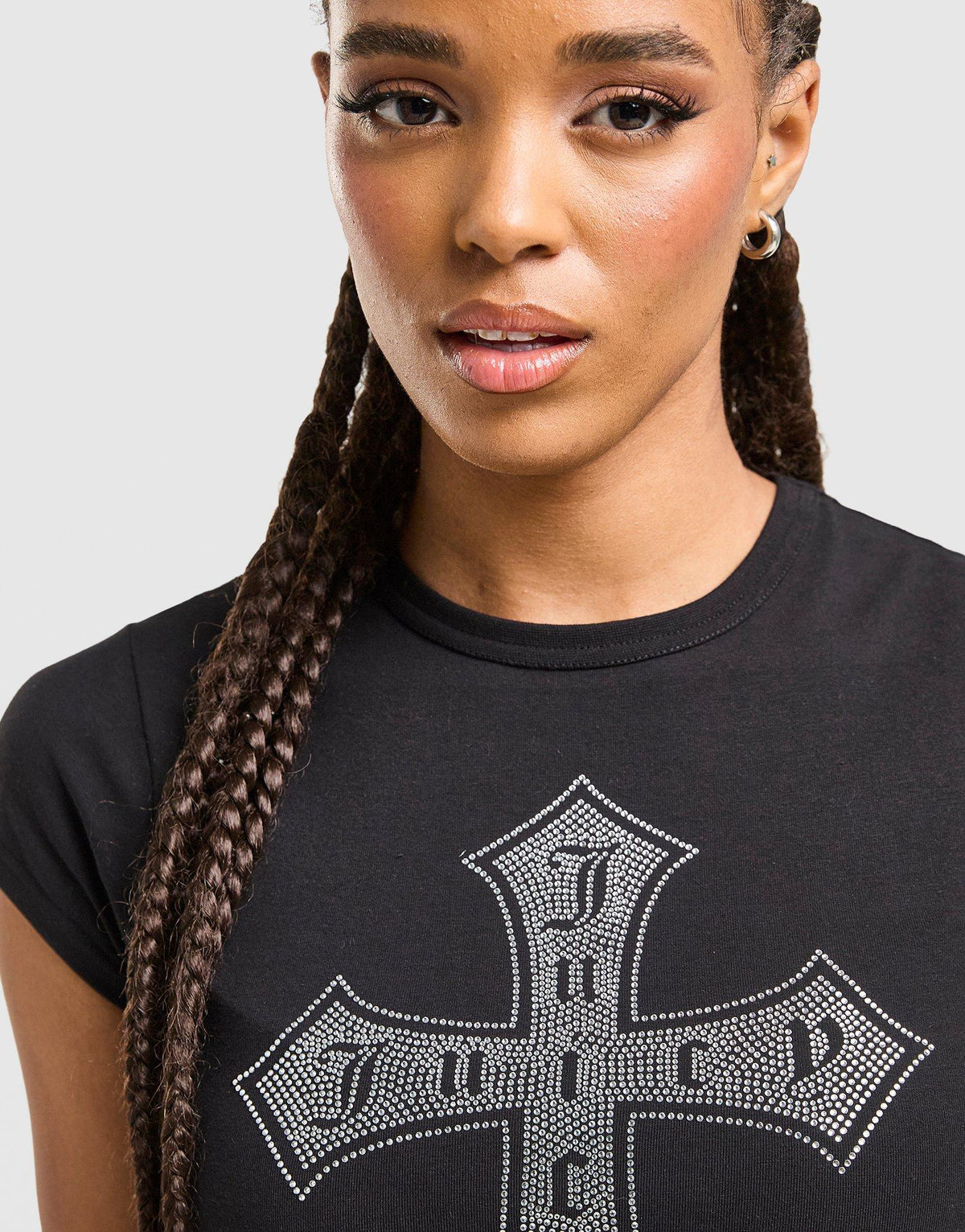 Cross Diamante Baby T-Shirt