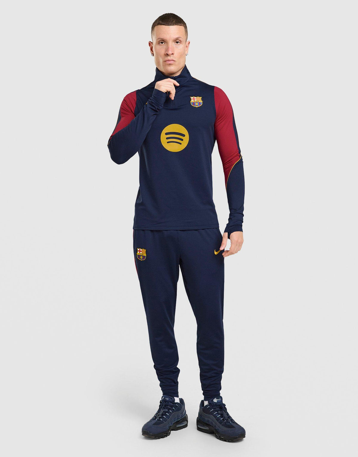 Men's Dri-FIT Football Knit Drill Top F.C. Barcelona Strike