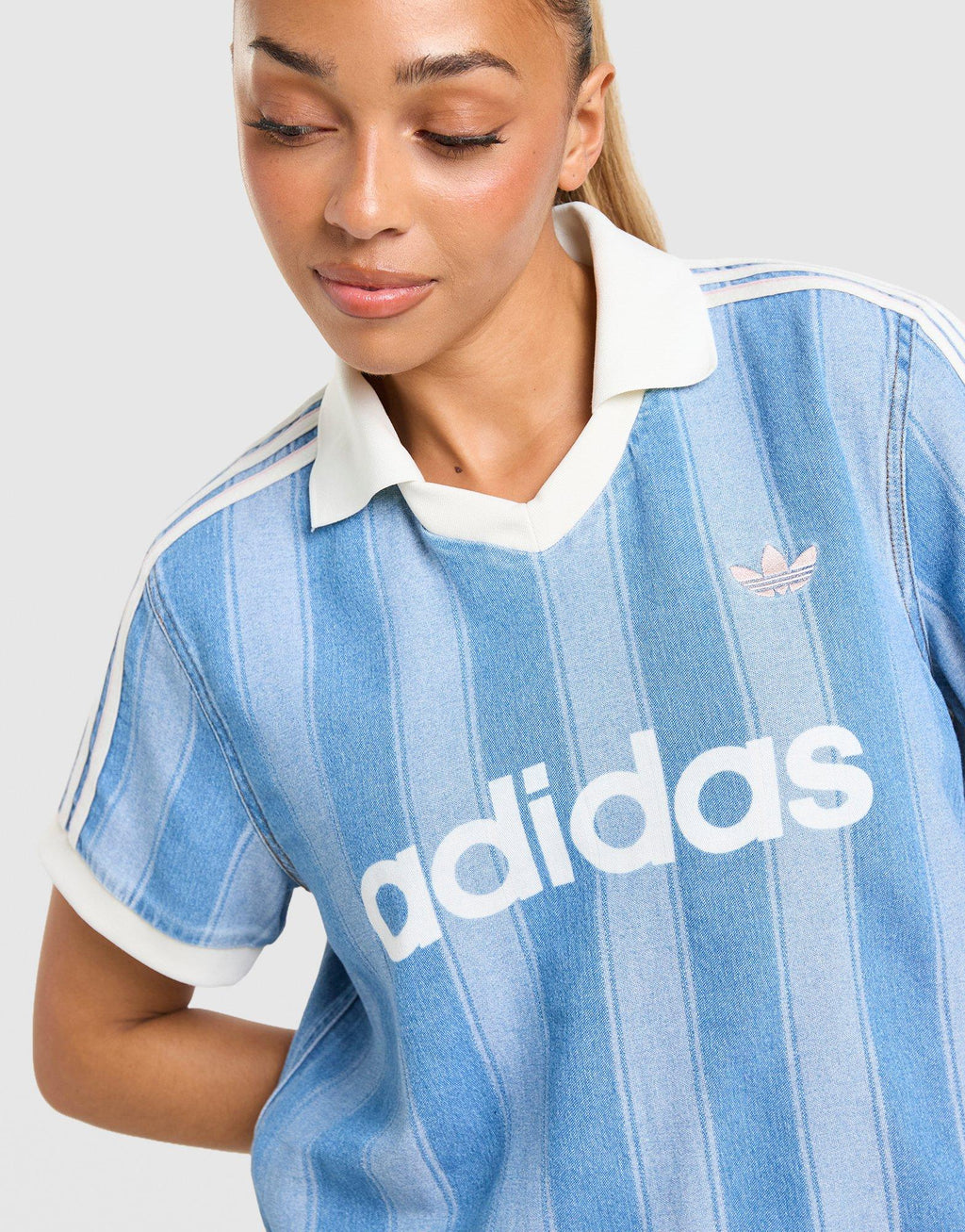 3-Stripes Denim Football T-Shirt