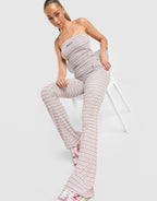 Stripe Logo Flare Joggers