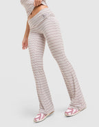 Stripe Logo Flare Joggers