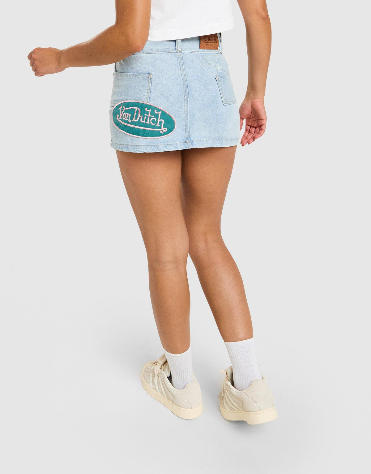 Badge Denim Skirt