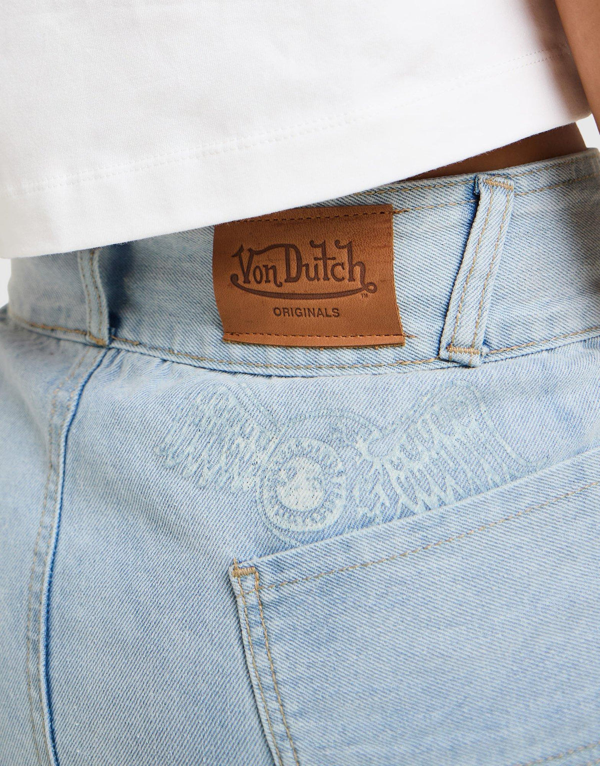 Badge Denim Skirt