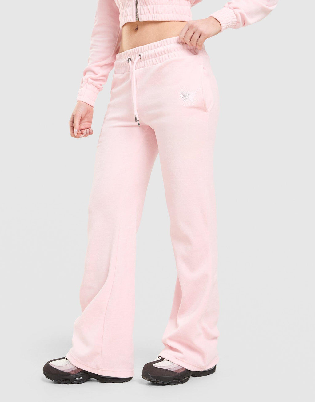 Thorns Diamante Velour Joggers