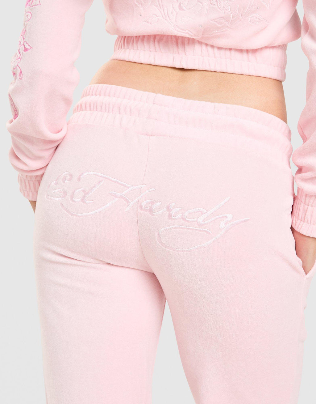 Thorns Diamante Velour Joggers