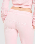Thorns Diamante Velour Joggers