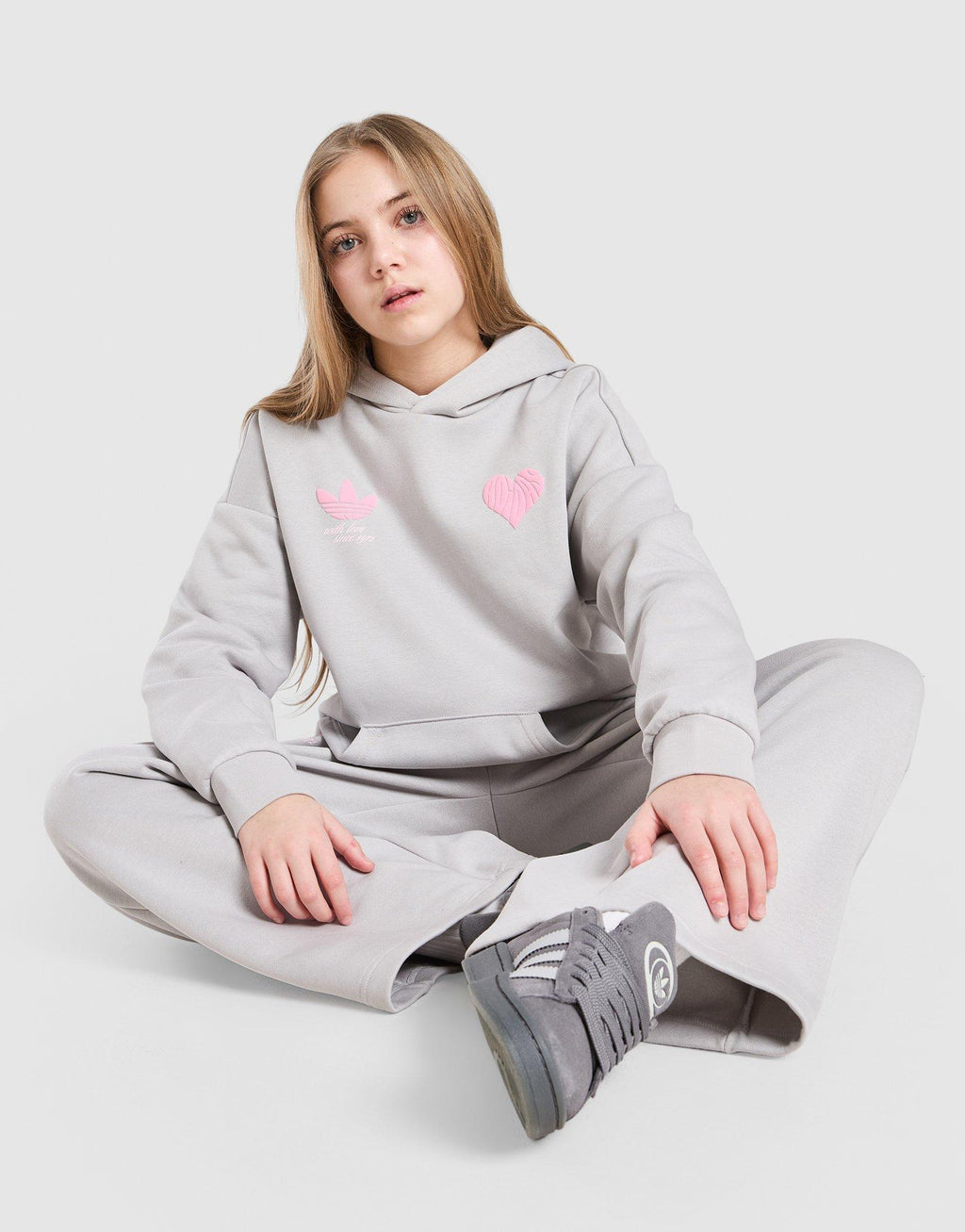 Girls' Heart Overhead Hoodie Junior