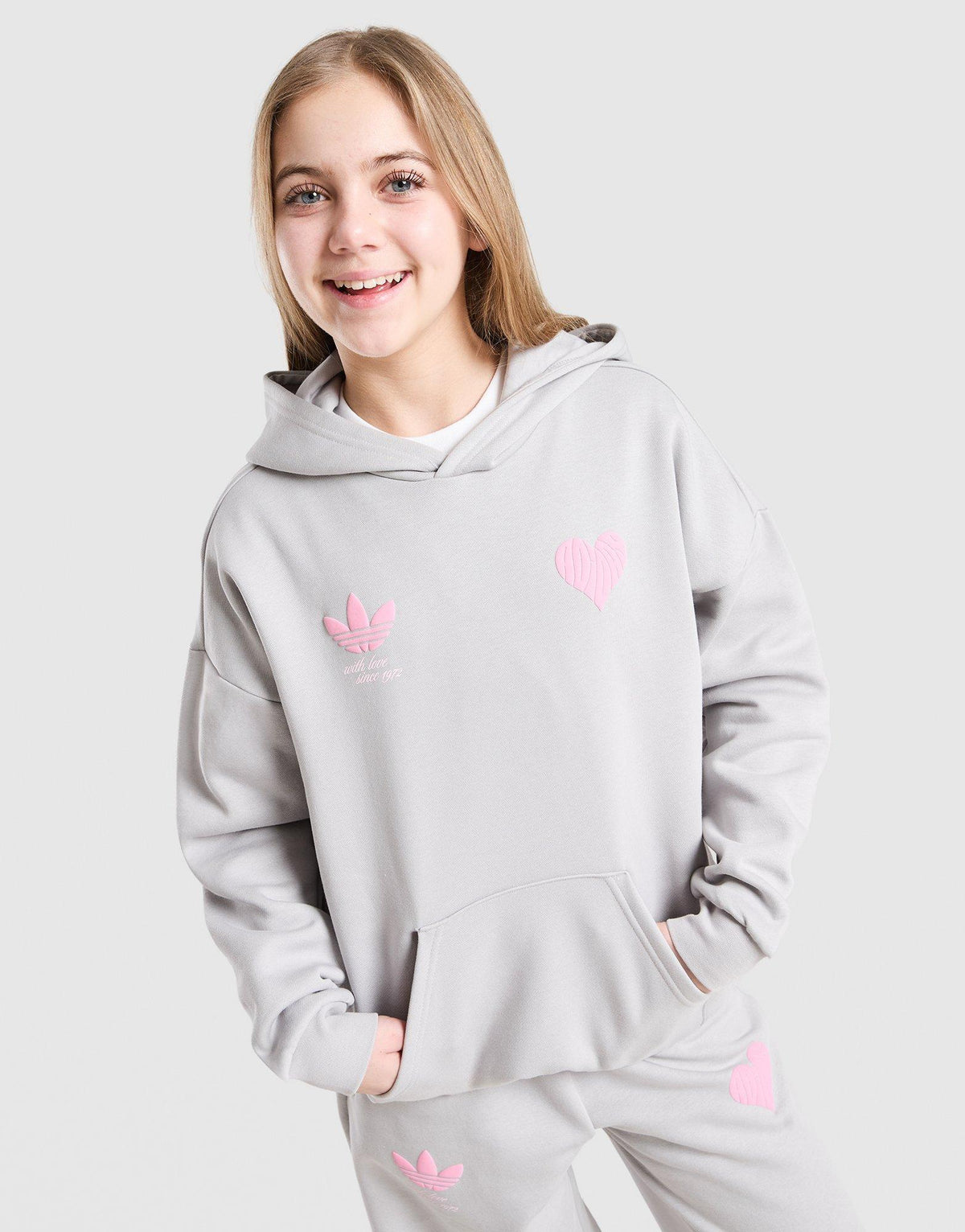 Girls' Heart Overhead Hoodie Junior