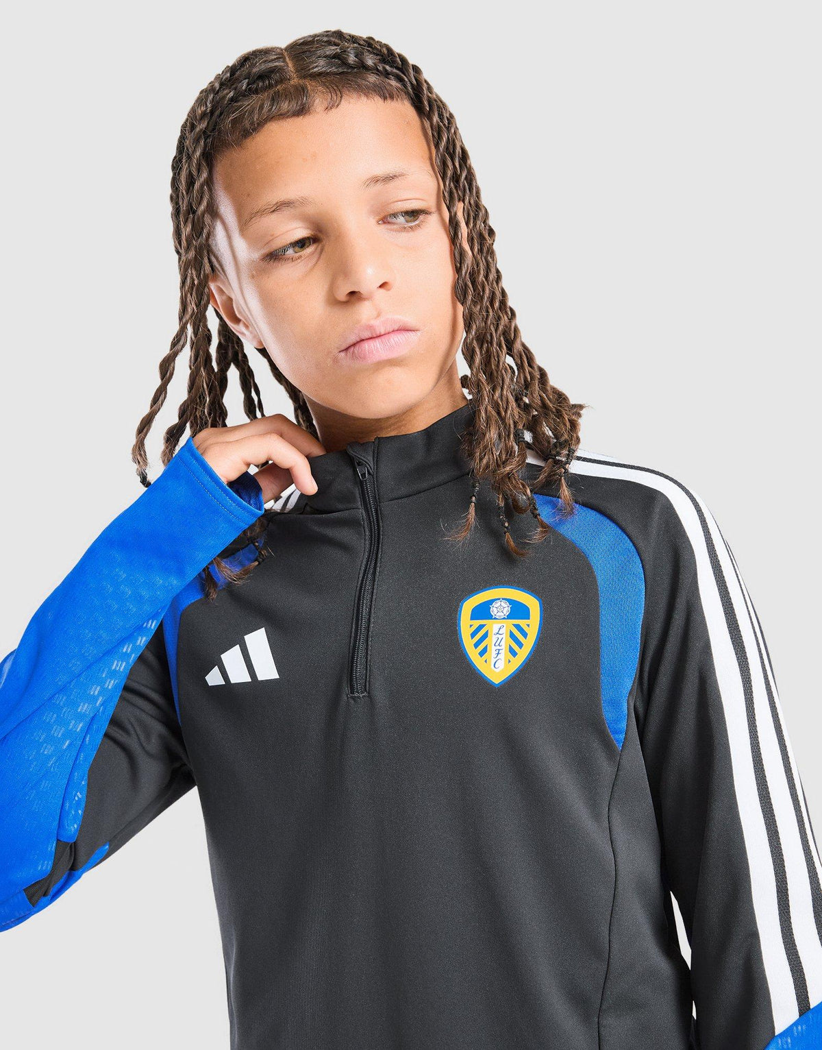 Leeds United FC Tiro 26 Training 1/4 Zip Top Jnr