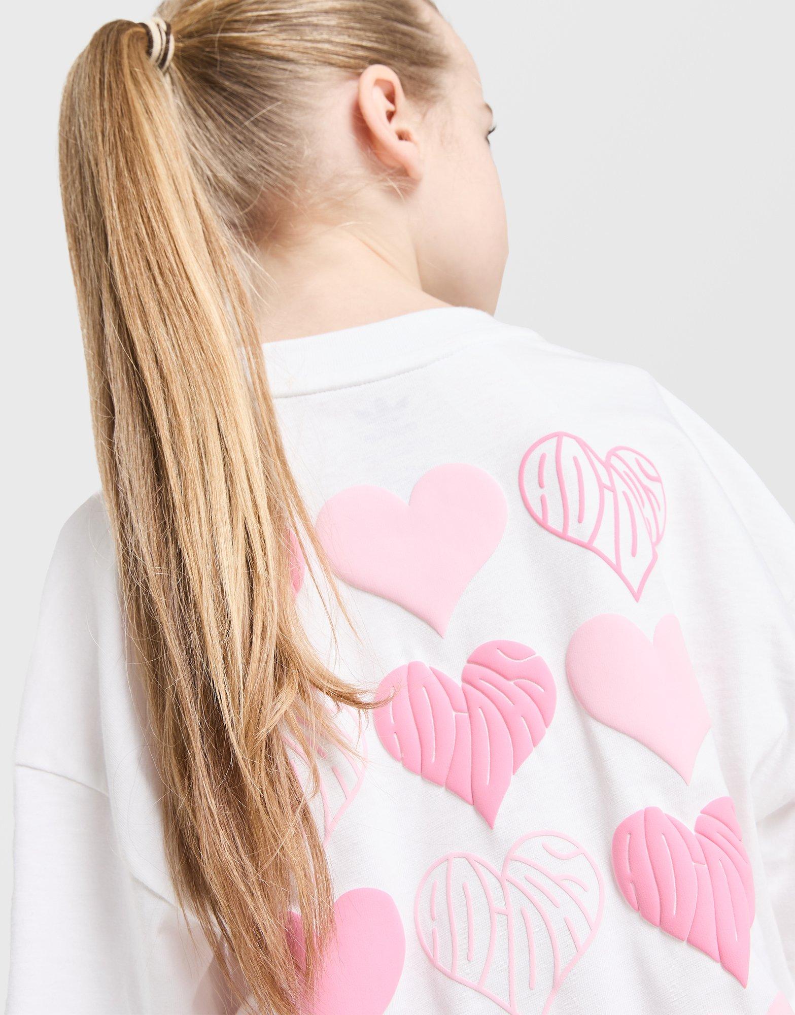Girls' Heart Print T-Shirt/Shorts Set Children