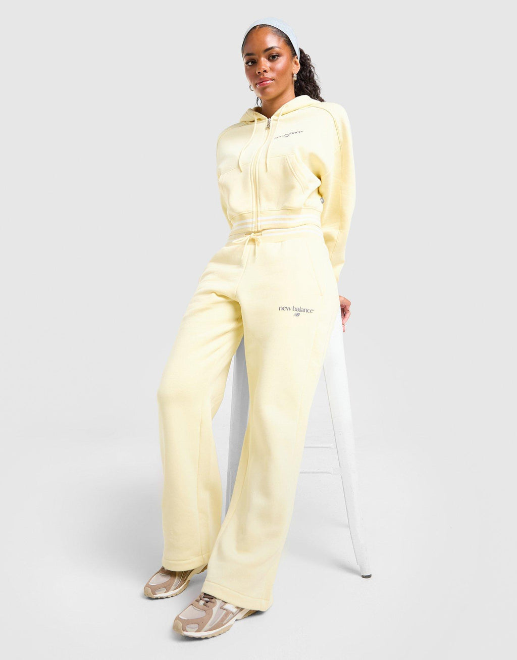 Ribbed Wide Leg Joggers