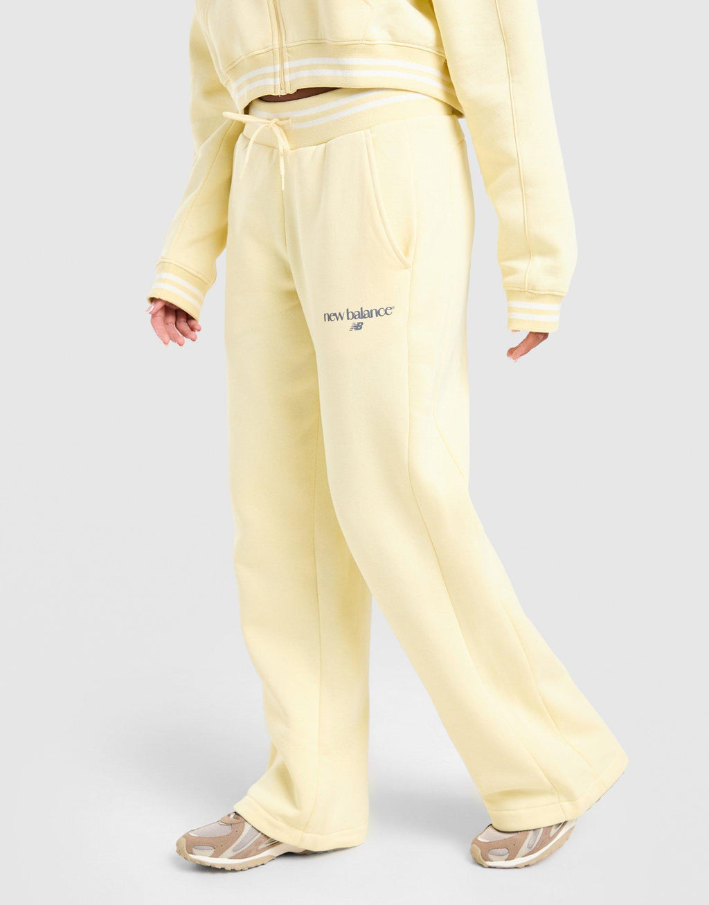 Ribbed Wide Leg Joggers