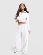 3-Stripes Cropped Full Zip Hoodie