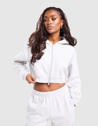 3-Stripes Cropped Full Zip Hoodie