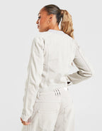 Denim Slim Track Top