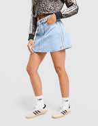 Denim 3-Stripes Mini Skirt