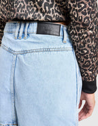 Denim 3-Stripes Mini Skirt