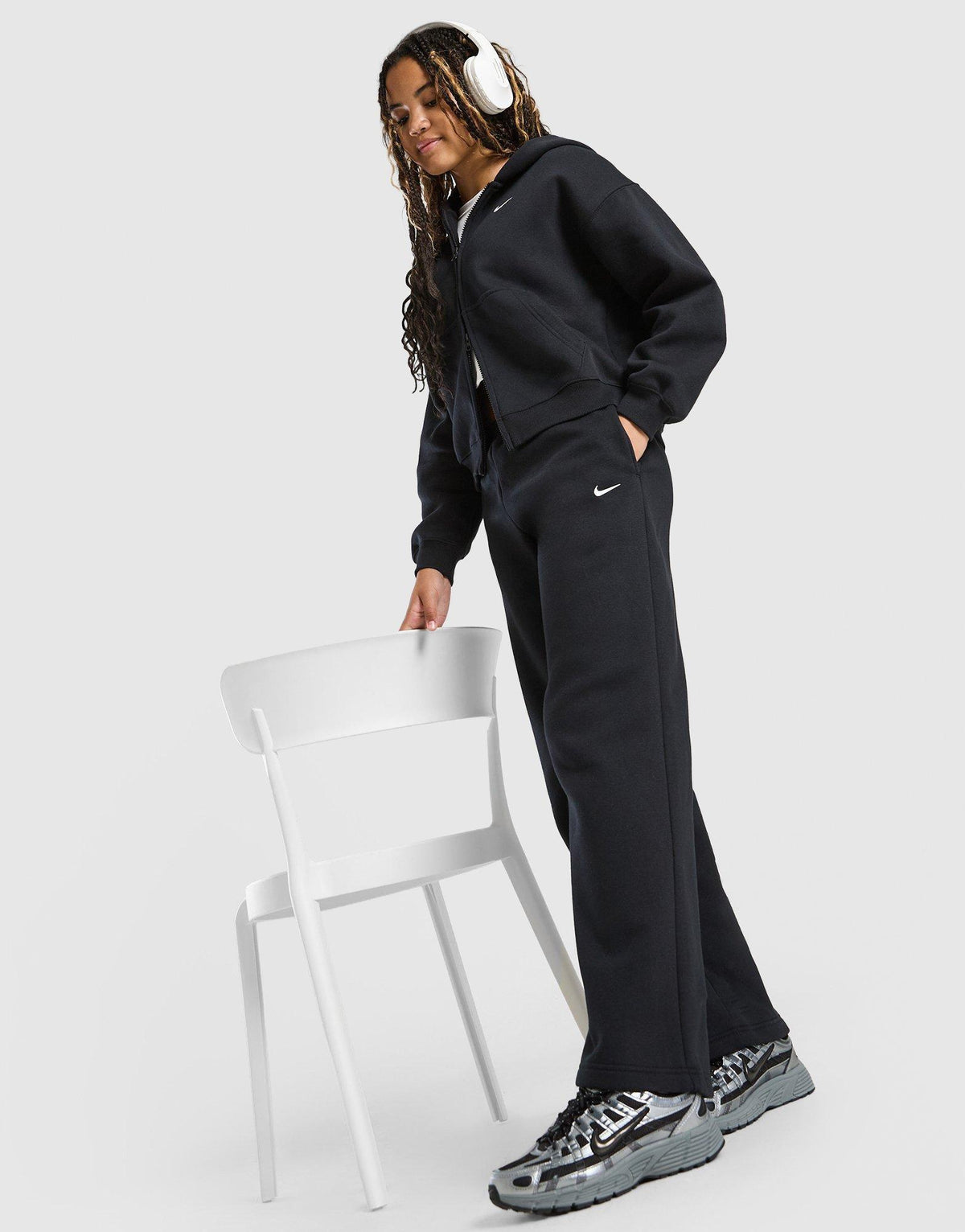 Girls' Studio Fleece Wide Leg Joggers Junior