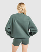 Gym Life Swoosh Oversized Crew Sweatshirt