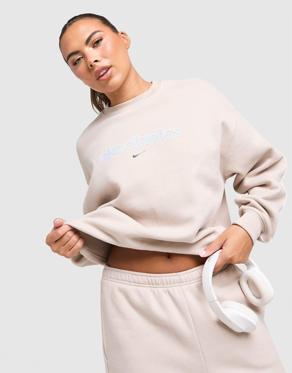 Gym Life Swoosh Oversized Crew Sweatshirt