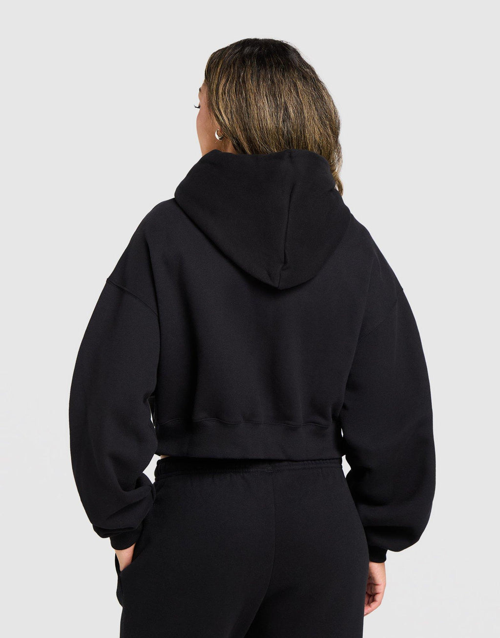 Studio Fleece Cropped Full Zip Hoodie