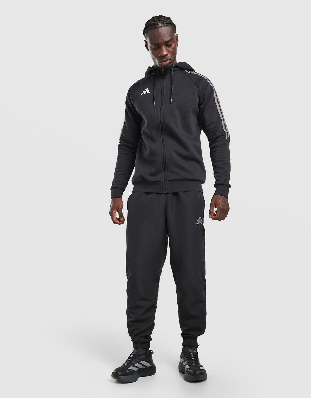 Tiro Essentials 3-Stripes Full Zip Hoodie