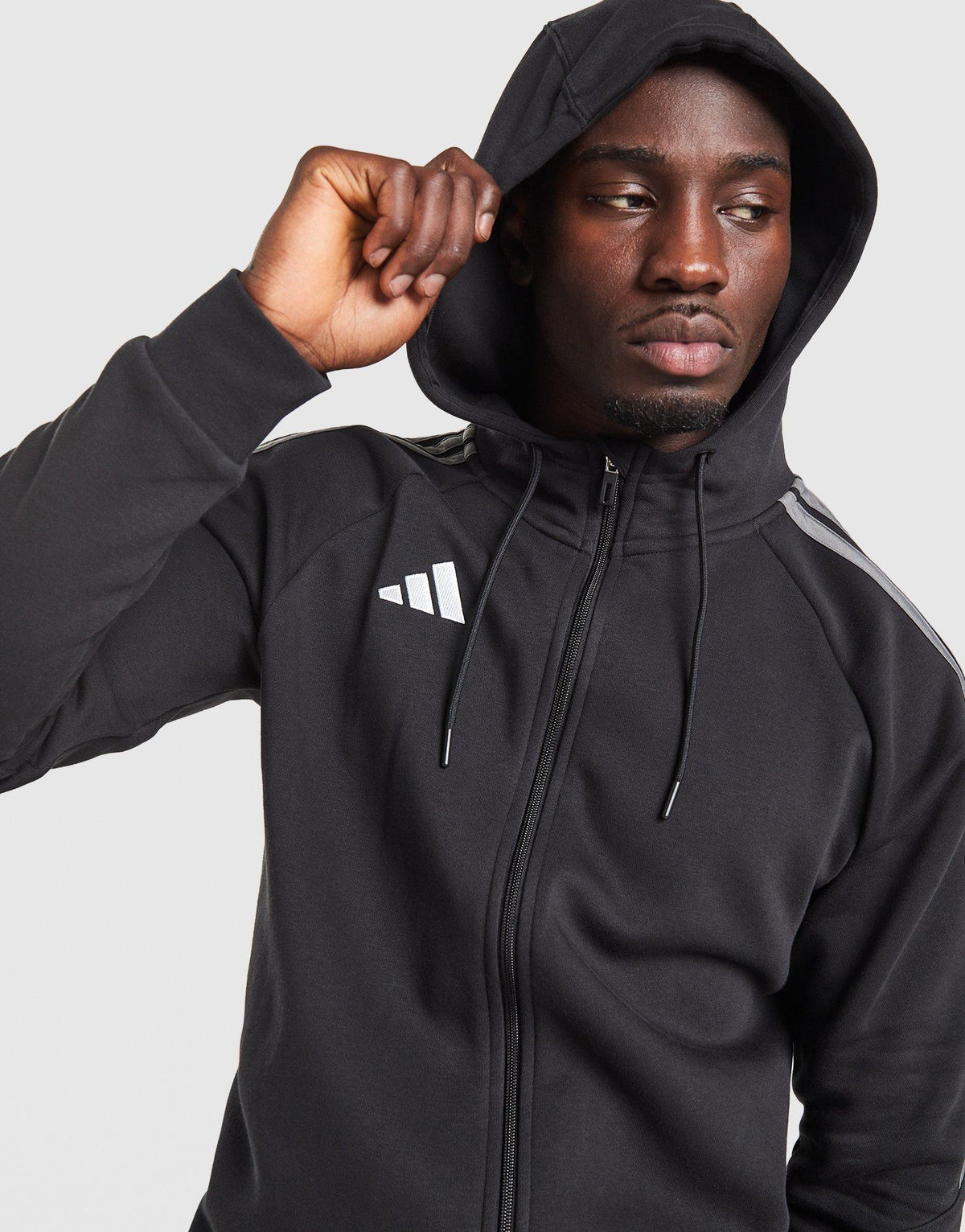 Tiro Essentials 3-Stripes Full Zip Hoodie