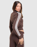Fluffy 3-Stripes Knit Track Top