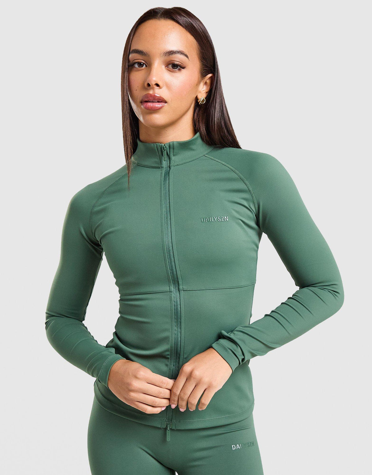 Sculpt Full Zip Fitted Top