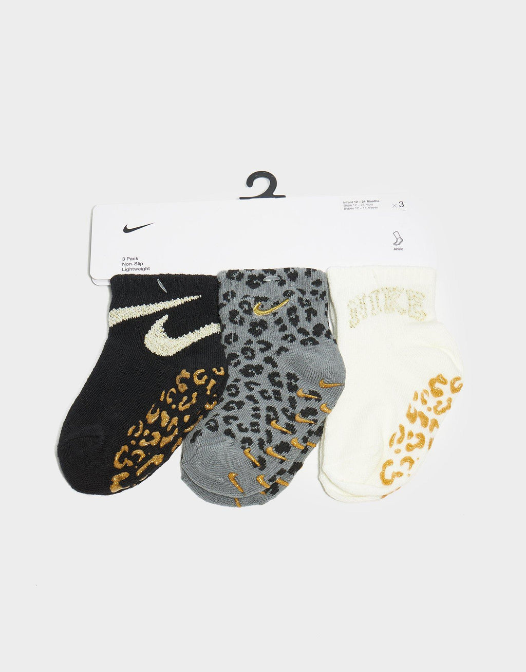 Swoosh Spirit Gripper Socks (3 Pack) Infant's
